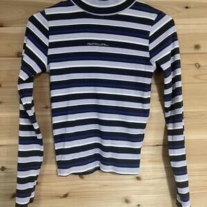 Blue And White Striped Rip